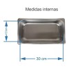 Gal 2 Insertos Contenedores De Acero Inoxidable 32.5x17.5 Bufet