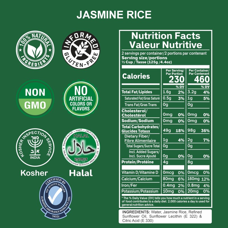 Eat Regal Jasmine Rice, Ready-to-eat Pouches, 8.8 oz, Pack of