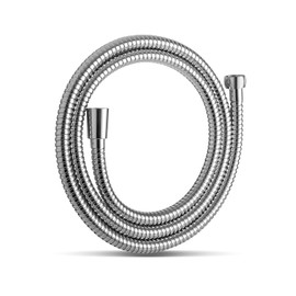 OFFO Shower Hose 1.6 m with Twist Protection, Stainless Steel Replacement High Pressure Shower Pipe Kink Protection Shower Hose for Bathroom Fittings Chrome