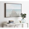 Kate and Laurel Sylvie Wooden Pier On The Beach Framed