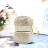 Kids Water Bling Glass Bottle, Rhinestone Bottle with Carrying Loop