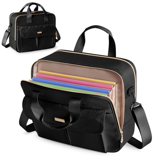 Prokva Prokva Teacher Bag with Accordion File Organizer, 15.6 Inch