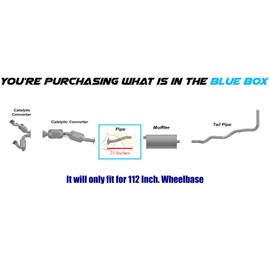 Northeastern Exhaust | Stainless Steel Exhaust Intermediate Pipe Compatible for Ford Ranger 1998-2000 3.0L 4.0L | Free Clamp, Gasket, and Spring Bolt Kit Included | For 112" Wheelbase Only