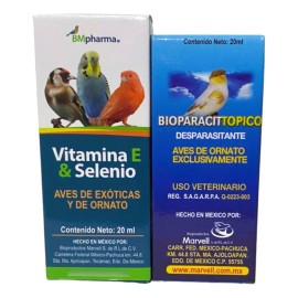 Vitamina E Y Selenio + Desparasitante Tópico P Aves Compañia