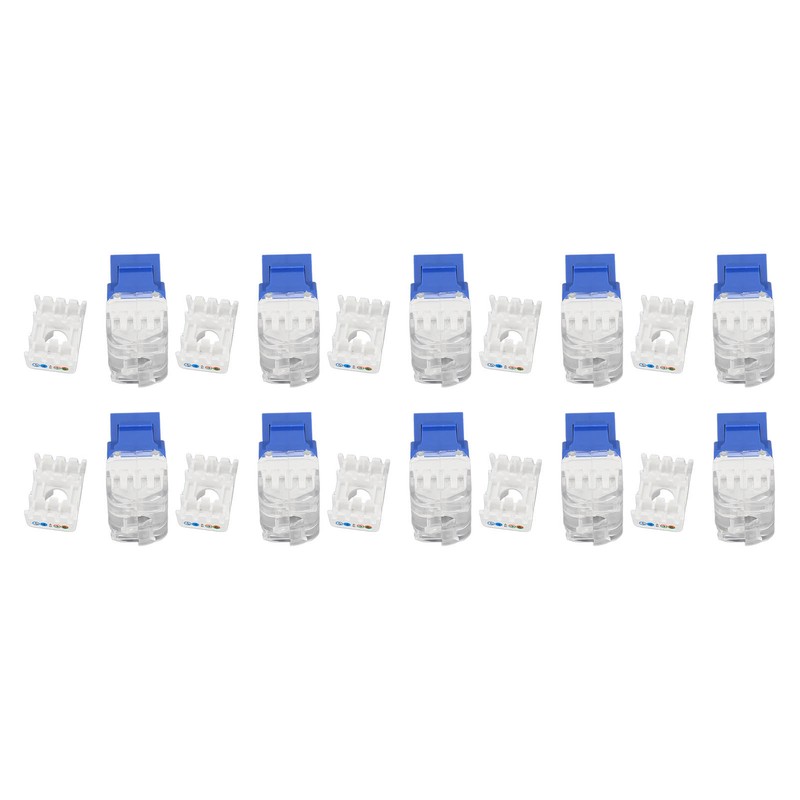 50PCS RJ45 Cat5e Unshielded Network Module 180 Degree Punch Free