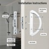 HOME MASTER HARDWARE Patio Sliding Glass Door Handle Set, Non-Keyed