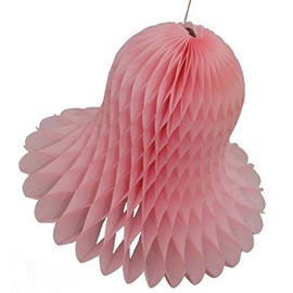 Devra Party 3-Pack 9 Inch Honeycomb Tissue Paper Bell (Pink)