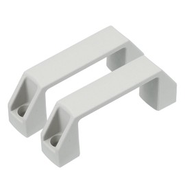 PATIKIL Plastic Pull Handles 90mm Hole Centers, 2 Pcs Square Drawer Pulls Kitchen Hardware for Luggage Mechanical Equipment Door Cupboard Handle, Grey