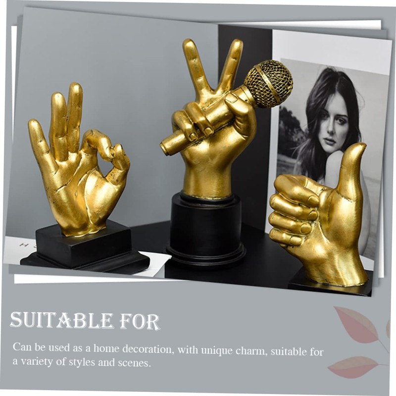 Ciieeo Desktop Ornaments Decorative Knick Knacks Desk Topper Sculpture Hand