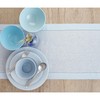Solino Home Light Blue Linen Table Runner 108 Inches Long