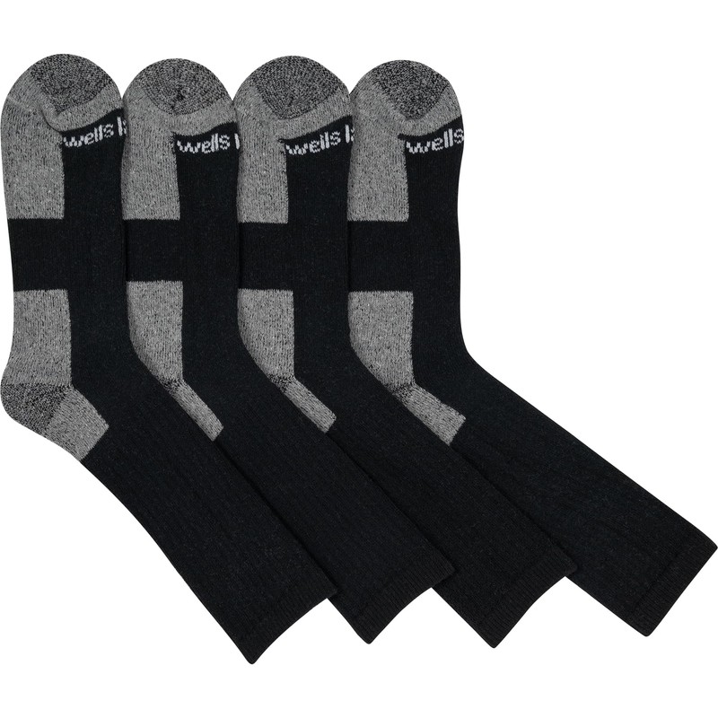 Wells Lamont Mens Multipack Comfortable Durable Cushioned Work Socks in