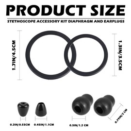 UPIQNG Stethoscope Ear Tips and Diaphragm,Stethoscope Replacement Accessories Universal Stethoscope Diaphragm Ear Plugs PVC Stethoscope Headphone Replacement Kit