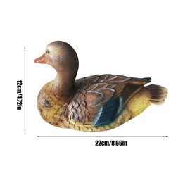 Outdoors Mallard Duck Statue, Realistic Duck Floater Floating Duck Decoys for Garden Pond Pool Decor (#2)