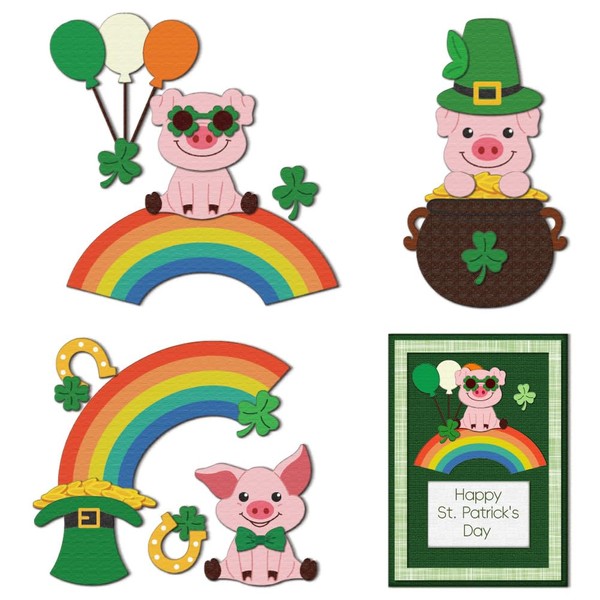 DELORIGIN Patrick's Day Pig Cutting Dies Made of Carbon Steel