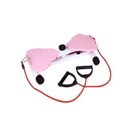 Waist twist Machine, slim waist and toned abs, 300 lbs weighing, can stand with feet apart, double non-slip, no noise use Exercise Equipment Abdominal Roller Workout - Color: Pink