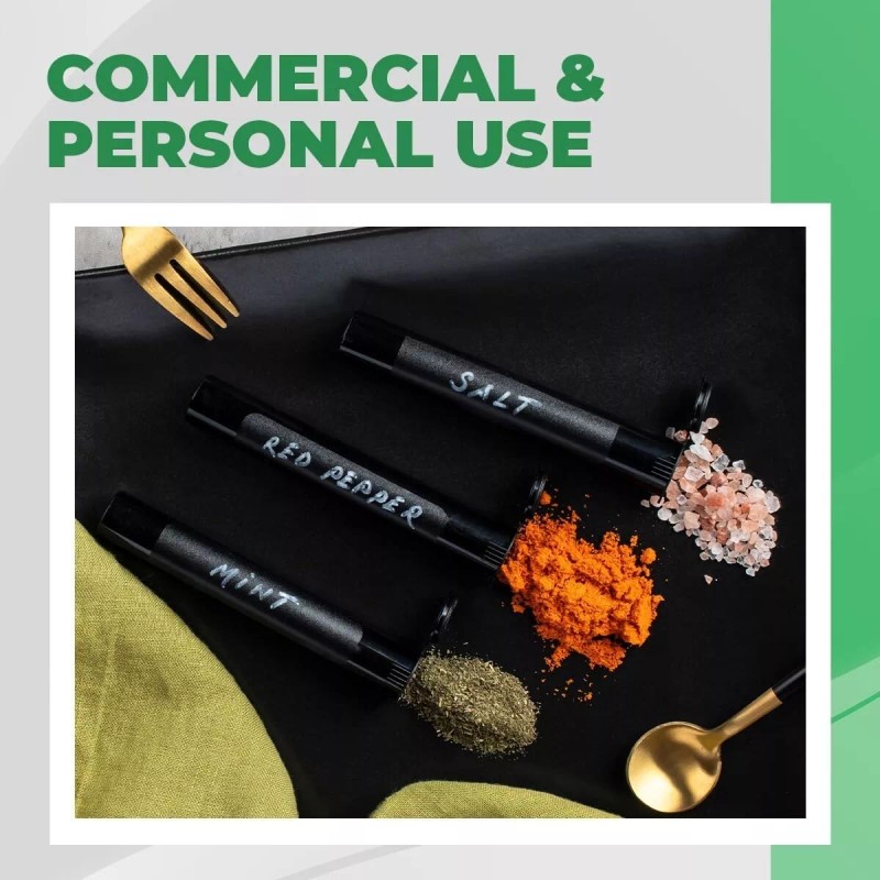 Kopperko 116mm Plastic Pop Top Tubes - Child Resistant, Black,