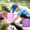 3 Pack Butterfly Nets with Folding Water Buckets，Telescopic Butterfly Nets，Extendable