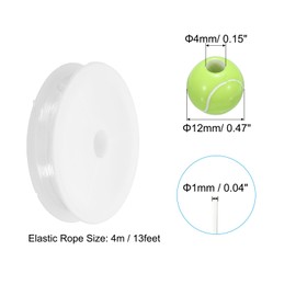 PATIKIL 12mm Acrylic Tennis Beads Bulk, 50 Pack Sports Ball Beads Round Sports Spacer Beads with 4.4 Yard Elastic Rope for DIY Crafts Bracelet Necklace Making, Green