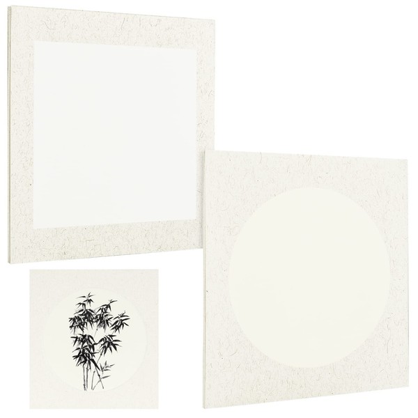 PH PandaHall 20 Sheets Pre-Mounted Shikishi Paper Raw Xuan Paper