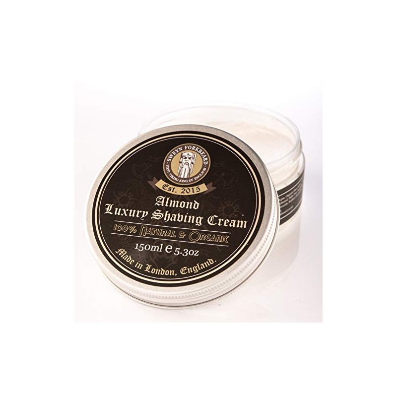 Organic Shaving Cream Almond Sweyn Forkbeard 150ml - 100% Organic