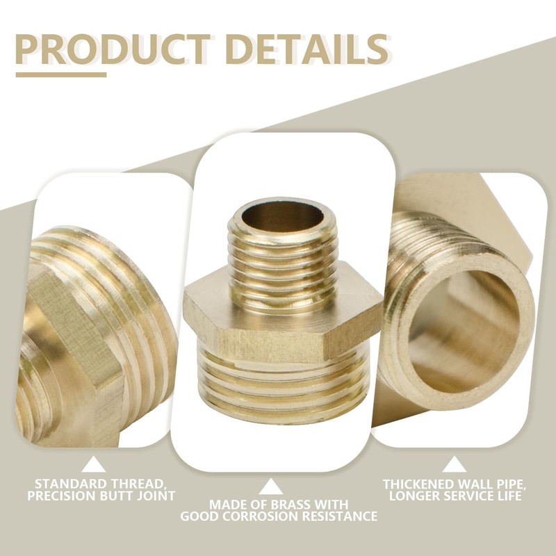 Bwintech 2 Pcs 1/8" Male to 1/4" Male BSP Thread