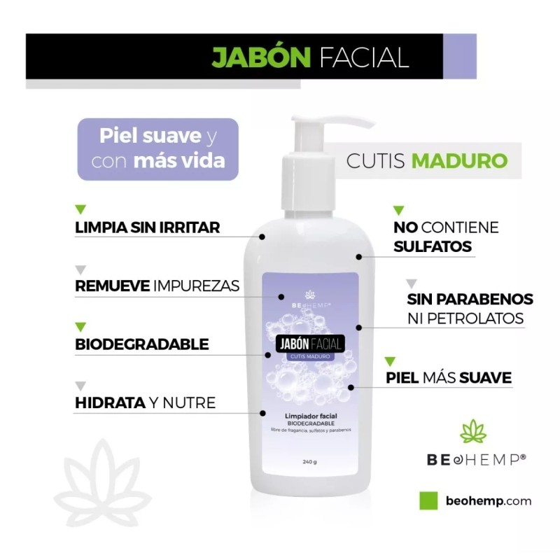 Beohemp Jabón Para Piel Madura Y Piel Normal Kit 2