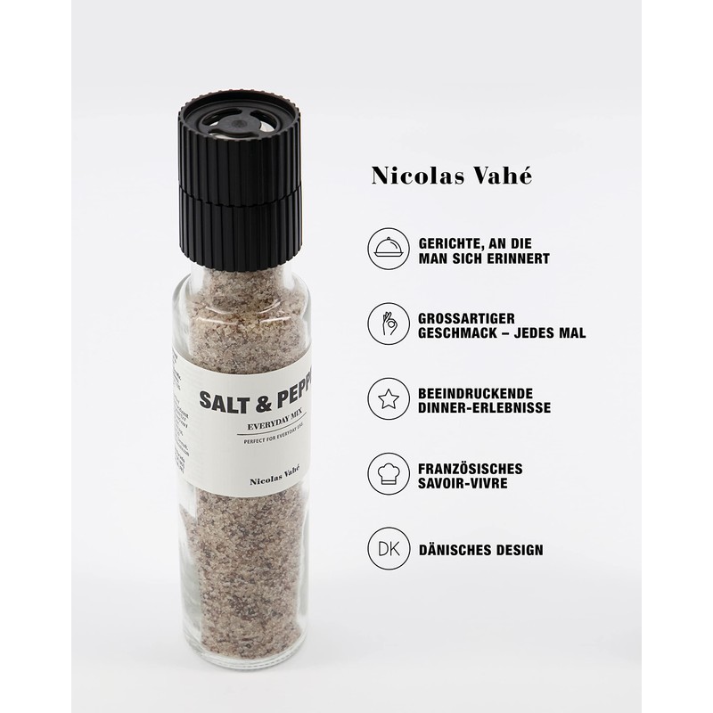 Nicolas Vahe Salt/Pepper Mix, Ceramic Salt and Pepper Mill, Danish