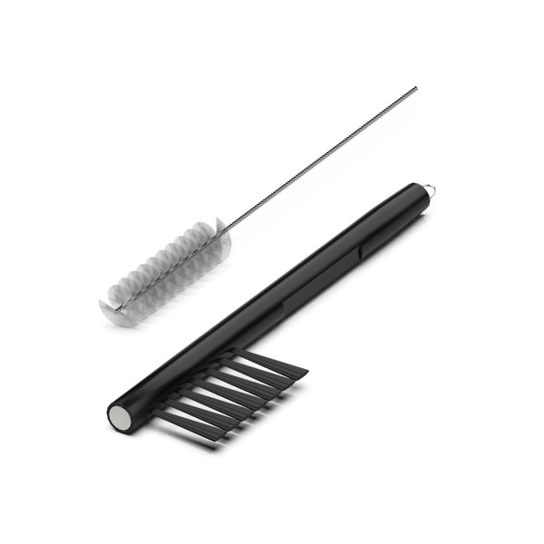 Hearing360 2er-Set Reinigungsbürsten für Hörgeräte mit Magnet, Batterieentferner und Stahl-/Nylonborsten