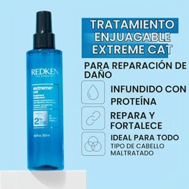 Redken Tratamiento Extreme Cat Cabello Muy Dañado Reconstruye Fortalece Ayuda Prevenir Quiebre Contiene Proteínas 200ml