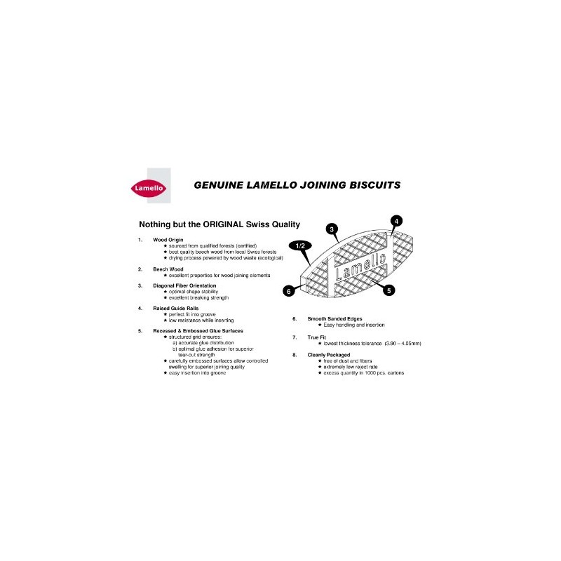 #0 Lamello Wooden Biscuit 1000 pc