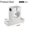 sourcing map 2pcs SK20 Aluminum Linear Rod Rail Shaft Support