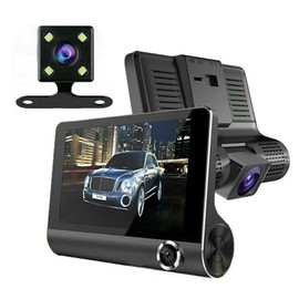 Dash Cam Front and Rear Dual Dash Cam 4 inch Dashboard Camera Full HD 170° Wide Angle Backup Camera with Night Vision WDR G-Sensor Parking Monitor Loop Recording Motion Detection