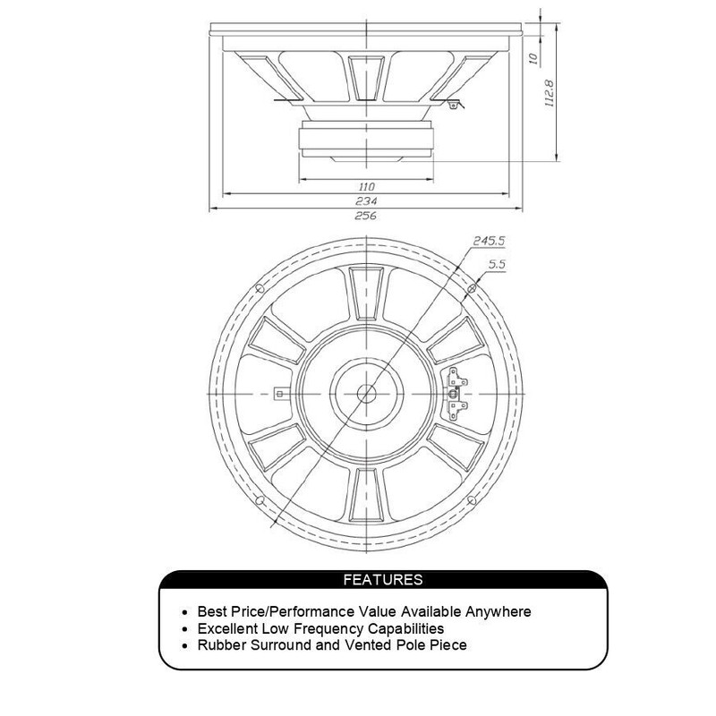 dayton 10" Speaker 8ohm Ten inch Woofer Home Audio Bose