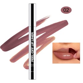 Peel Off Lip Stain Tattoo Matte Long-Lasting Red Brownie Liquid Lipstick Waterproof Semi-permanent Lip Liner, Natural Gloss Highly Pigmented Color Tint Stain Makeup Gift Sets For Women And Girls