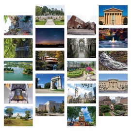 Dear Mapper Vintage United States Pennsylvania Landscape Postcards Pack 20pc/Set Postcards from Around the World Greeting Cards for Business World Travel Postcard for Mailing Decor Gift