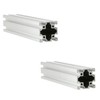 Silver 4040 Aluminum Extruded Profile European Standard Linear Rail 4040