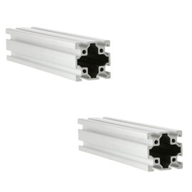 Silver 4040 Aluminum Extruded Profile European Standard Linear Rail 4040 Aluminum Profile Frame Machine DIY 3D Printer Workbench CNC (300mm) 2PCS