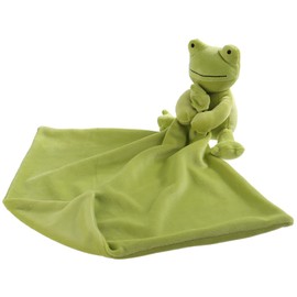 Apricot Lamb Frog Blanket Loveys Cute Comforter for Baby Boy and Girl, Soft Security Blanket for Babies, Infant and Toddlers, 13.8 Inches