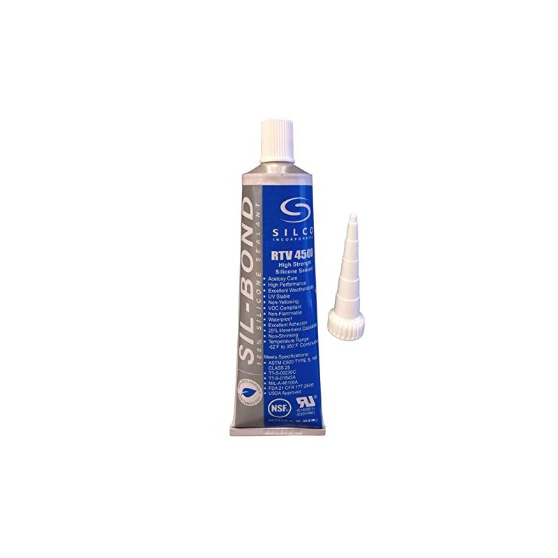 Silicone Food Contact Safe High Strength Silicone Sealant, Clear (2.8