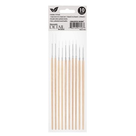 Cezanne Creative Mark Disposable Detail Brushes - Disposable Detail Brushes for One-Time Use Painting, Commissions, Teachers, Classrooms, & More! - Set of 10