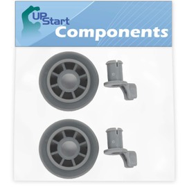 2-Pack 165314 Dishwasher Lower Dishrack Wheel Replacement for Bosch SHE43C02UC/40 Dishwasher - Compatible with 00165314 Lower Rack Roller - UpStart Components Brand
