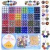AIPRIDY Jewelry Making Beads Set, 590 PCS 10mm Round Mixed