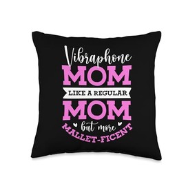 Vibraphone Mom Like A Regular Mom But More Mallet-Ficent Throw Pillow