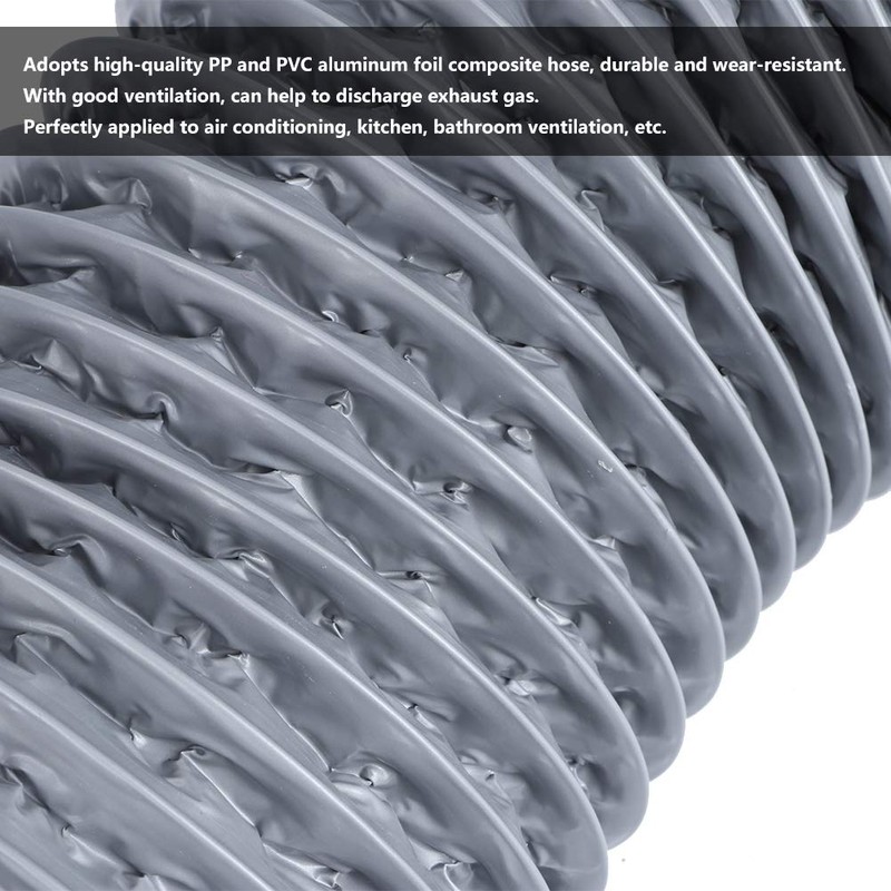 QANYEGN Air Ventilation Tube, Flexible Aluminum Ducting, Heavy Duty Puncture