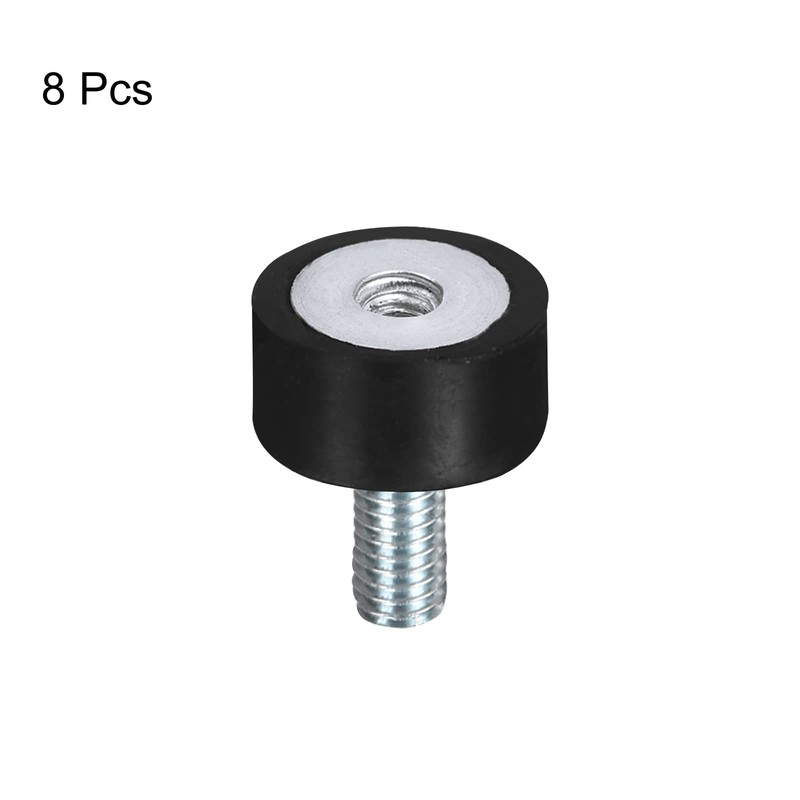 sourcing map Rubber Mounts 8pcs M5 Male/Female Vibration Isolator Shock