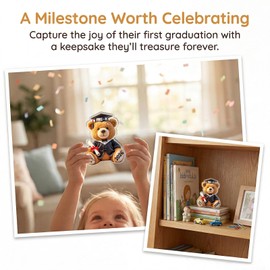BIZIBAFF Pre K Graduation Gifts for Kids - Acrylic Teddy Bear Keepsake - 2026 Best Prek Graduation Gifts for Boys & Girls, Unique Prek Graduates Students Present from Teacher Parent