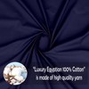 APEX FURNISHINGS Fitted Sheet Double, Navy blue, 100% Egyptian Cotton