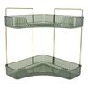 2 Tier Corner Bathroom Countertop Organizer Space Saving Easy Assembly