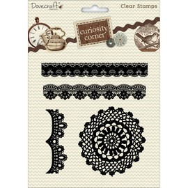 Trimcraft Curiosity Corner A5 Clear Stamps-Lace and Doily