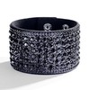 Leather Wrap Bracelet for Women Rhinestone Prom Bracelet Bohemian Wide